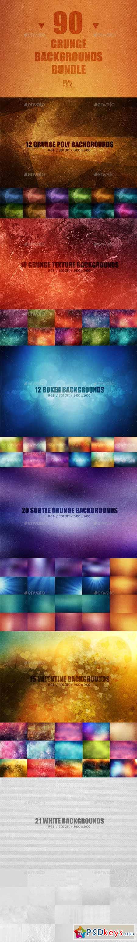 90 Grunge Backgrounds Bundle 11245406