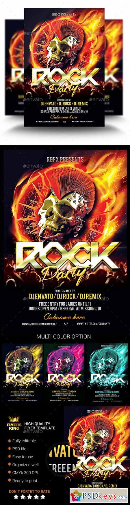 Rock Party Flyer Template 11289262