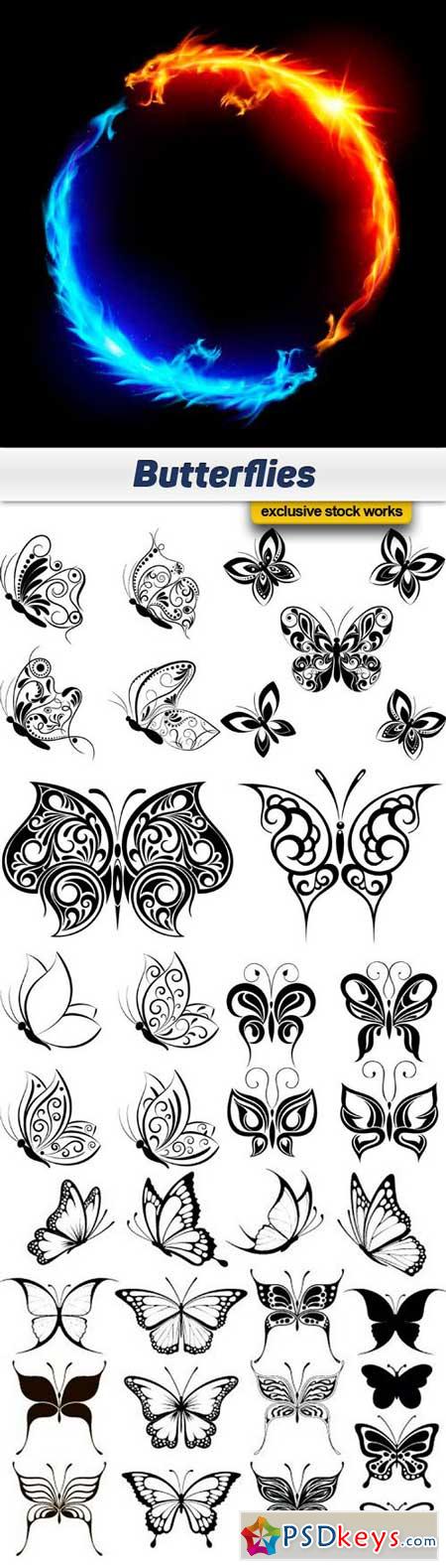 Butterflies 8x EPS