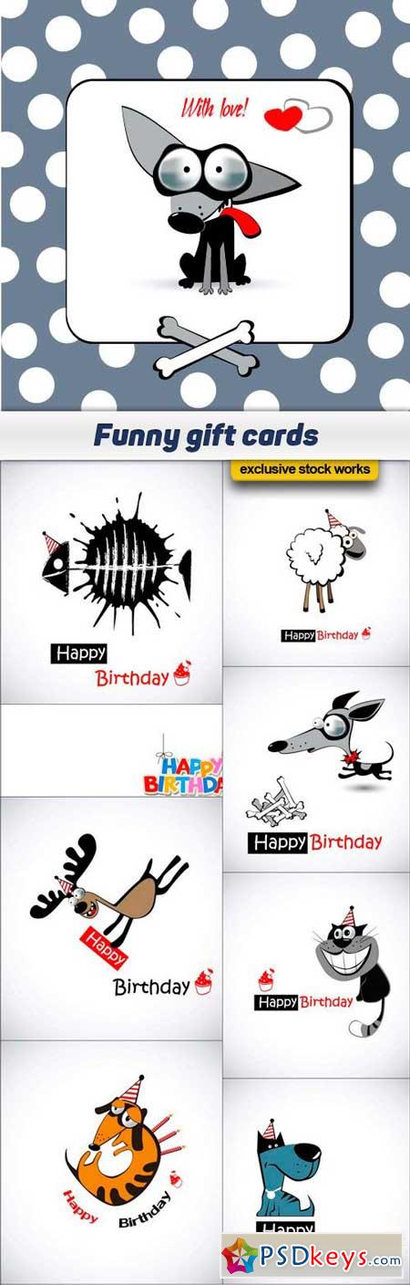 Funny gift cards 10x EPS