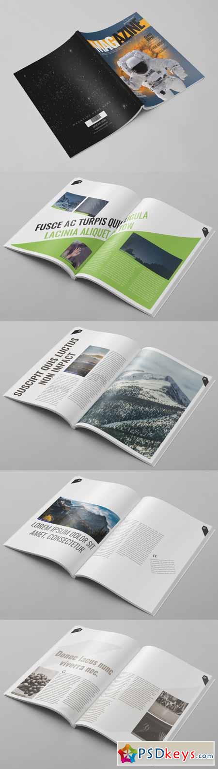 14 Pages Photoshop Magazine Template 241981
