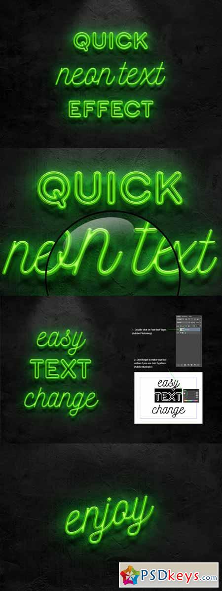 Neon text effect 257994