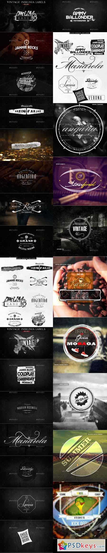 A Great Bundle! Vintage Insignia Labels Collection 11210534