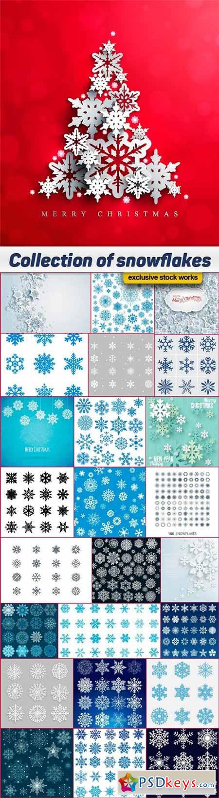 Collection of snowflakes - 25x EPS
