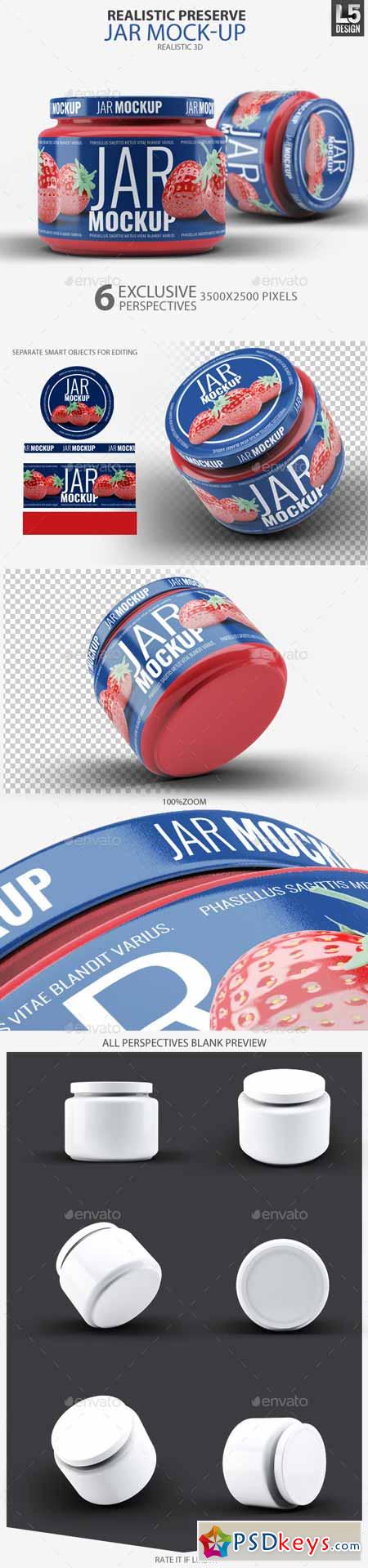 Realistic Preserve Jar Mock-Up 11315587