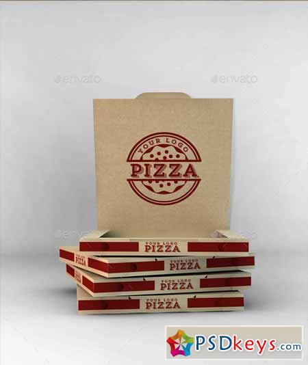 Take-Away Pizza Box Mock-Up 11291768