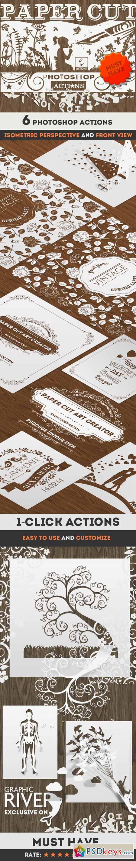 Paper Cut Art Photoshop Actions 11362784