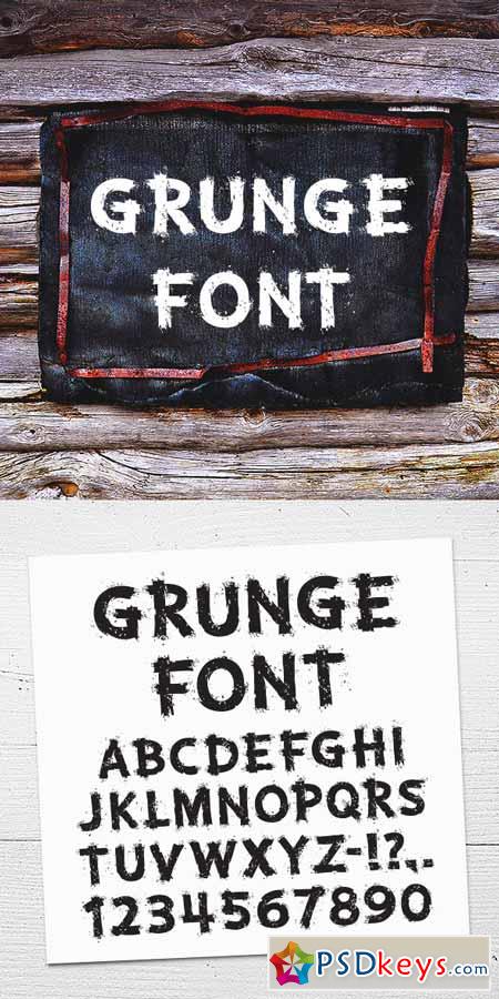Grunge Letters and Numbers 11341654
