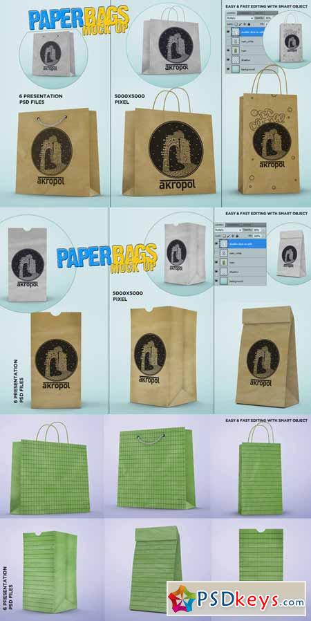 Paper Bags Mock Up 262255
