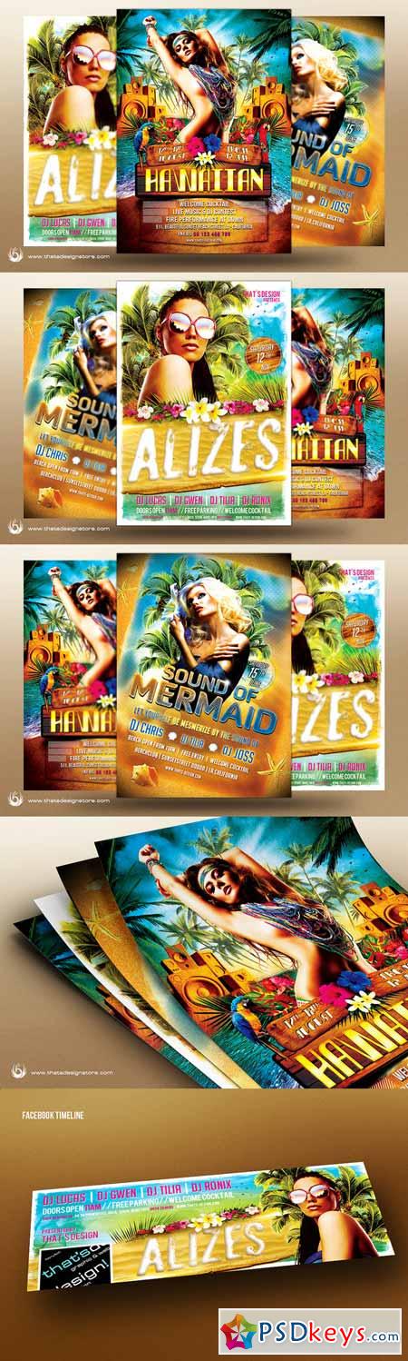 Beach Party Flyer Bundle V2 249334