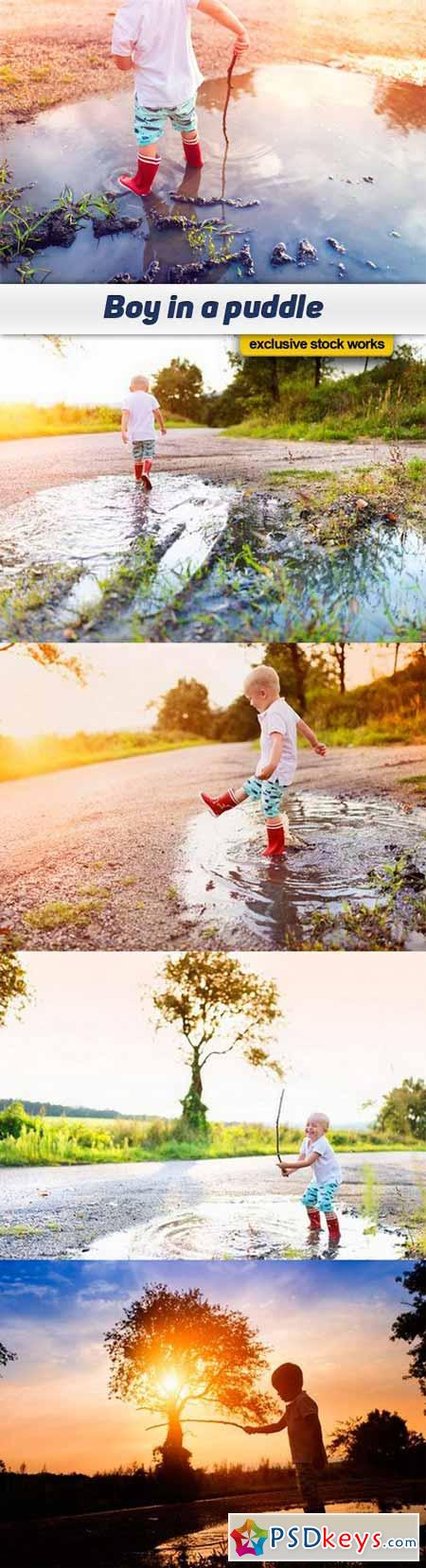 Boy in a puddle - 5 UHQ JPEG