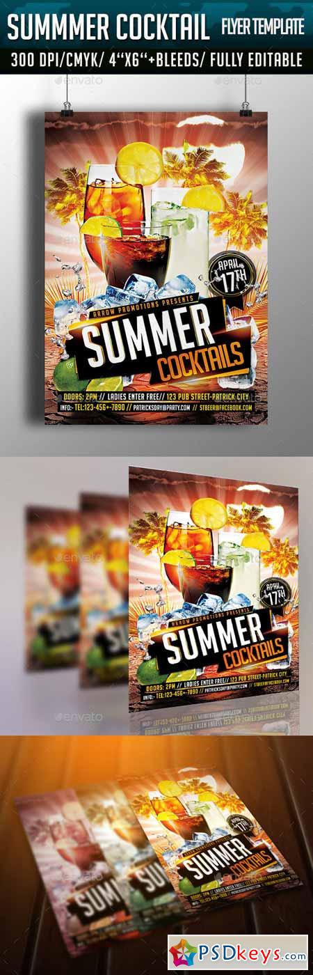 Summer Cocktail Flyer Template 10802996