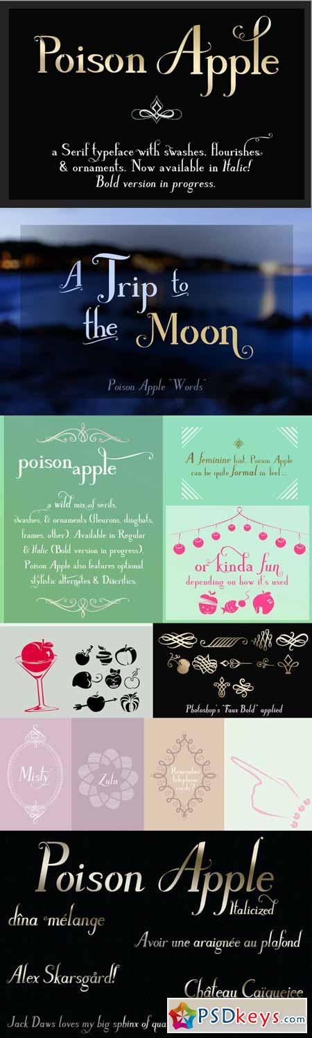 Poison Apple a Serif & Script font 32311