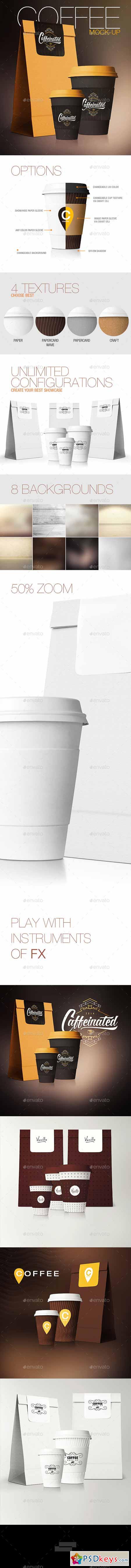Coffee Cup Coffee Package Mock-Up 11415496