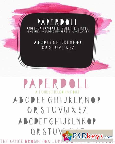 Paper Doll Handlettered Typeface 8679