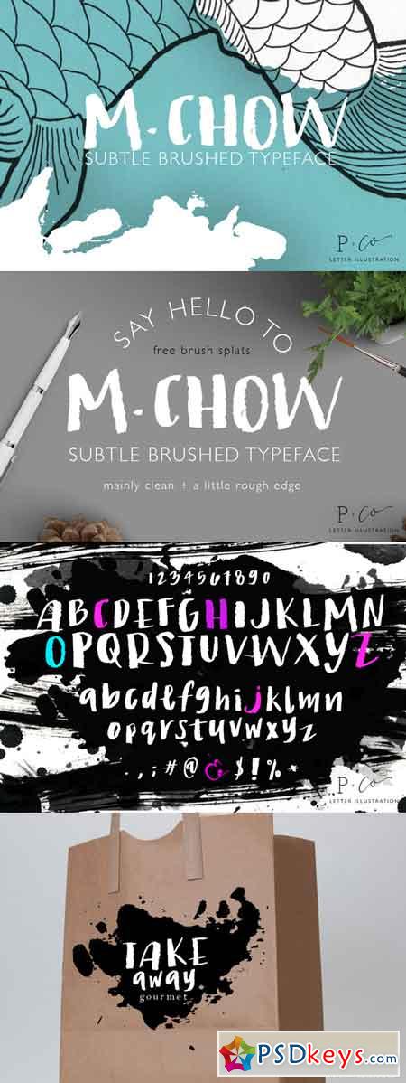 M.Cho, subtle hand brushed font 274230