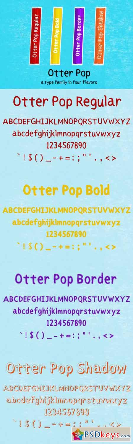 Otter Pop - Fonts in Four Flavors 271780