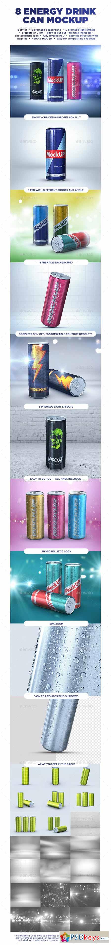 Energy Drink Can Mockup 10707696