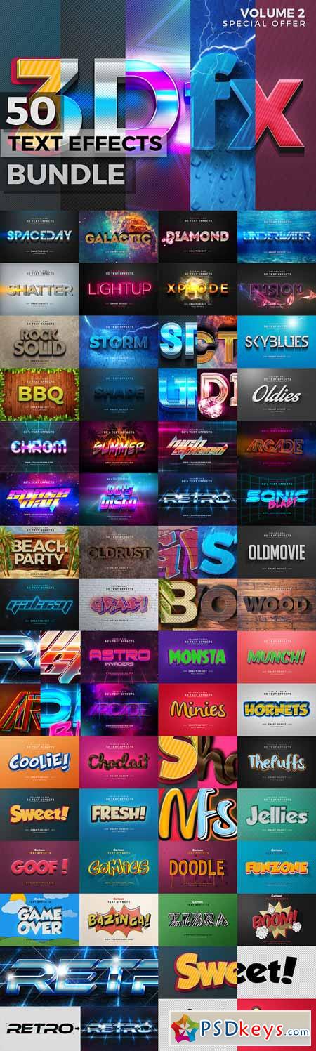 50 Text Effects Bundle 272574