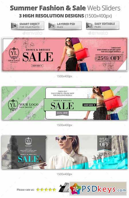 Summer Sale & Fashion Web Sliders 11527101