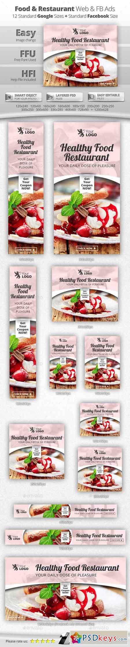 Food & Restaurant Web & Facebook Banners