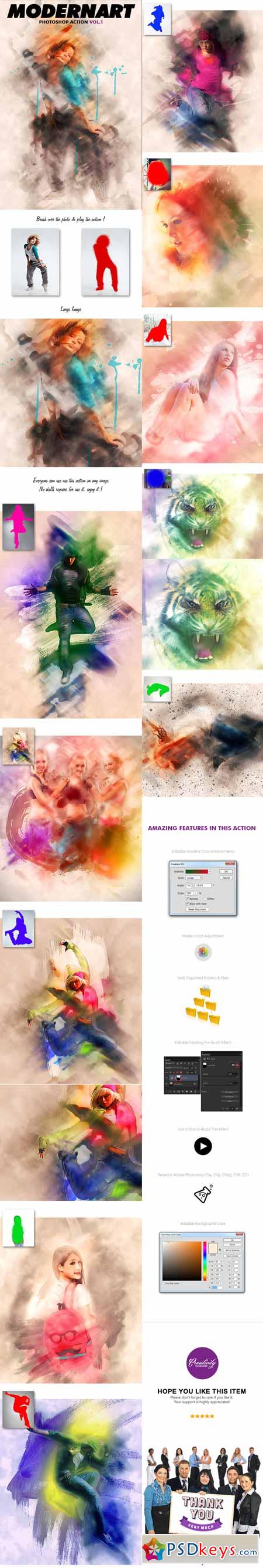 ModernArt Vol.1 - Photoshop Action 11470839