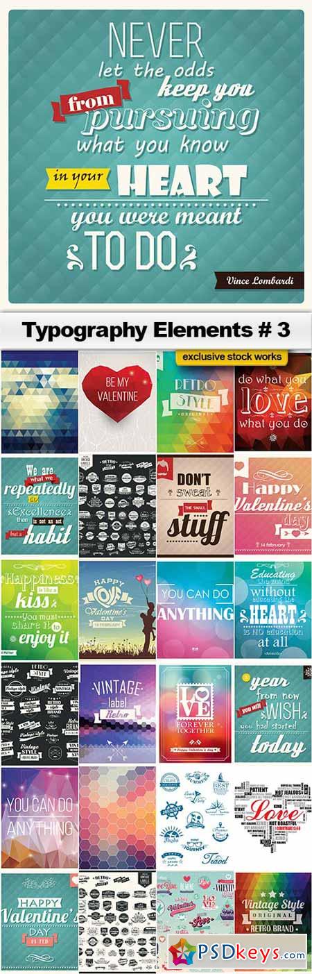 Typography Collection 3 - 25x EPS
