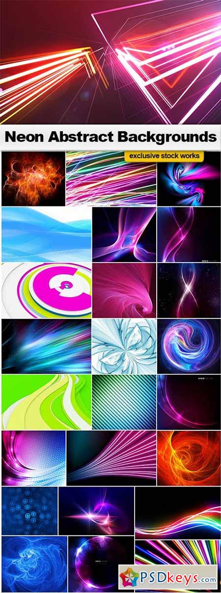 Neon Abstract Backgrounds - 19x JPEGs