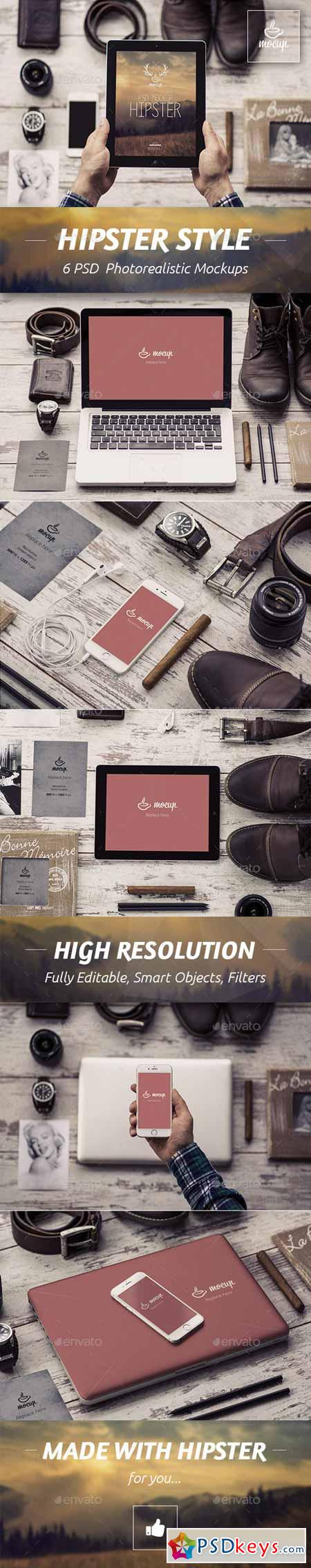 6 PSD Mockups Hipster Style 11499200