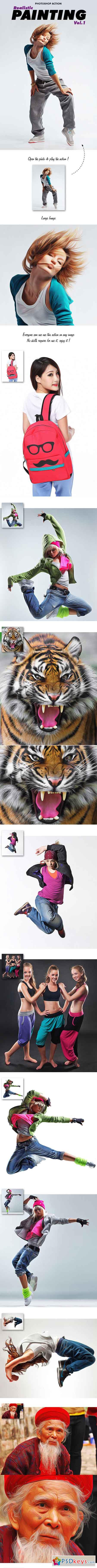 Realistic Painting Vol.1 - Photoshop Action 11549412