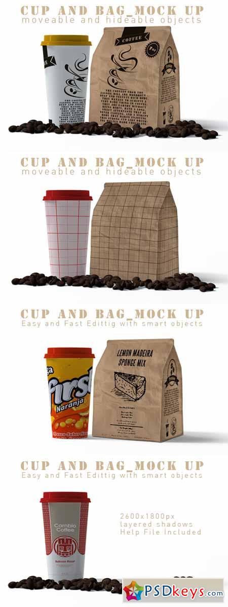 Cap And Paper Bag Mock Up 270071