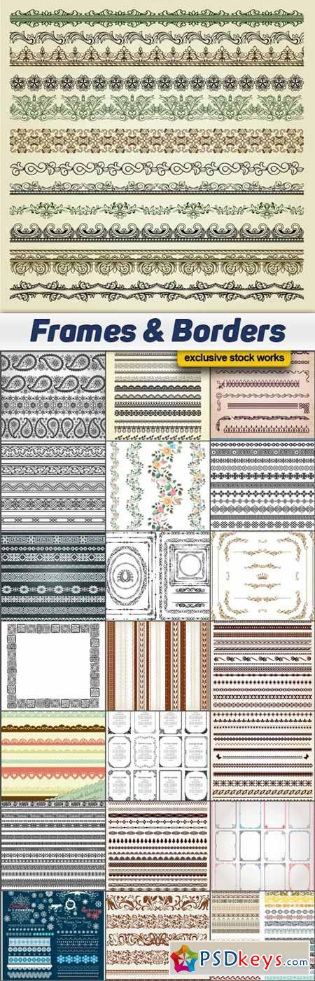 Frames and Borders Vector Set - 25x EPS