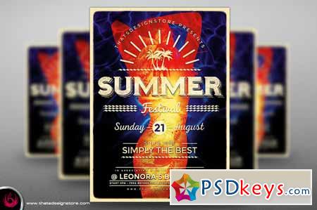 Summer Fest Flyer Poster Template V3 281243