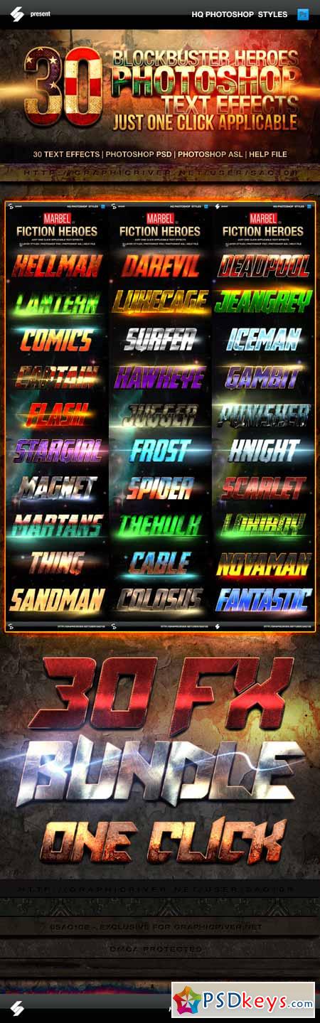 Blockbuster Heroes Style Text Effects - Bundle 11625367