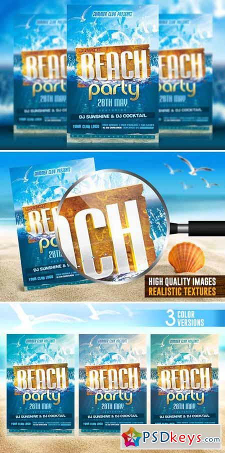 Summer Beach Party Flyer 283006