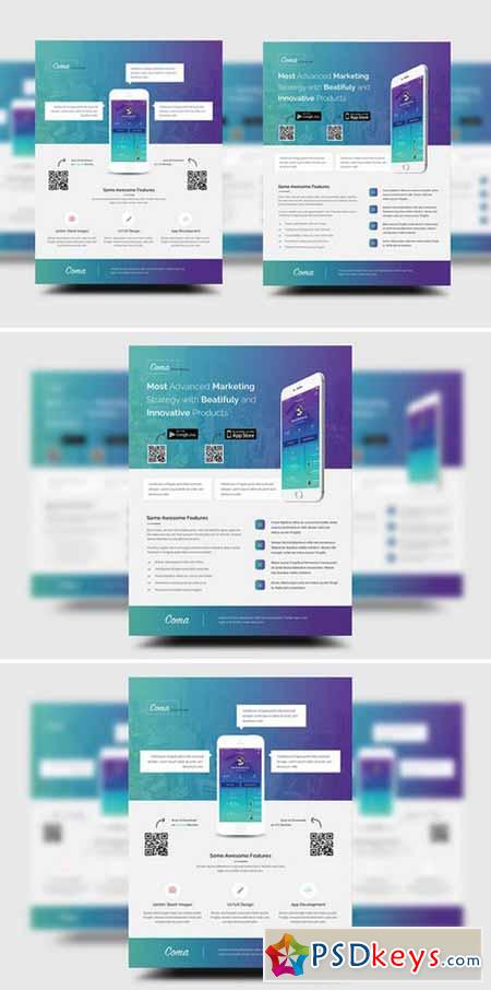 Mobile App Promotion Flyer Templates 283387