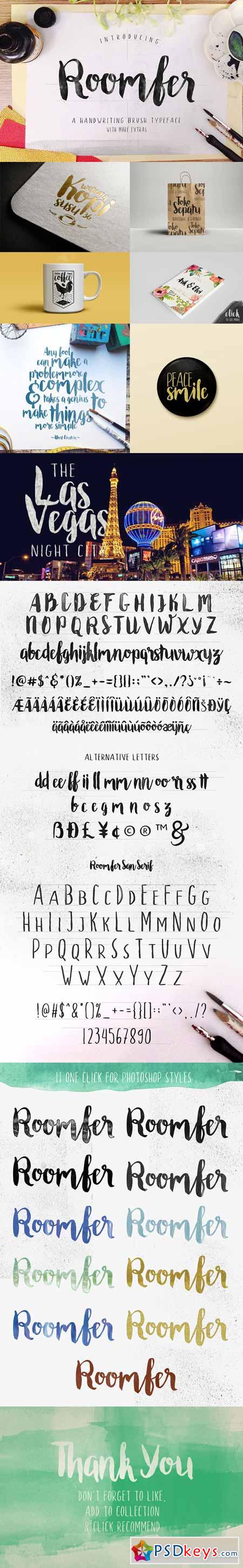 Roomfer font + Extras 285462