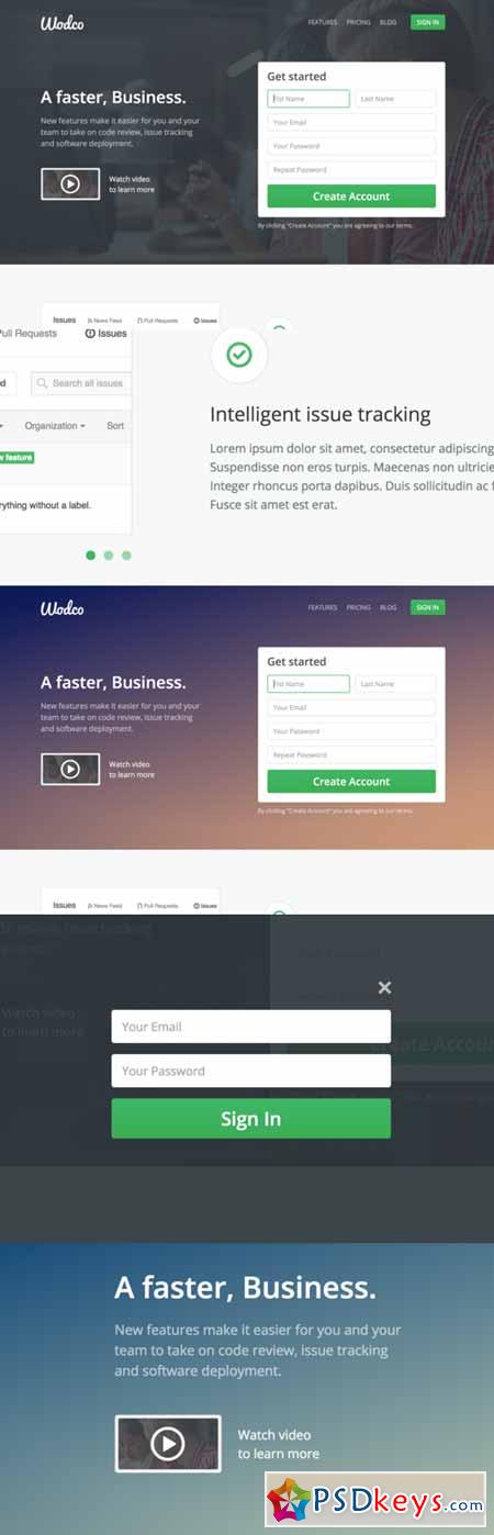 Product Website Template 109819