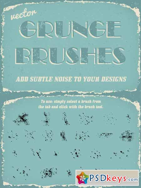 Vector Subtle Grunge Brushes 100722