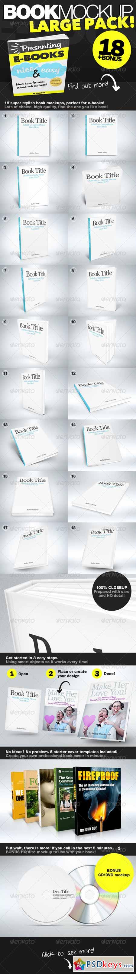 Book Mockup LARGE Pack 1763550