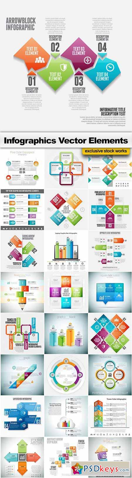 Infographics Vector Elements - 25x EPS