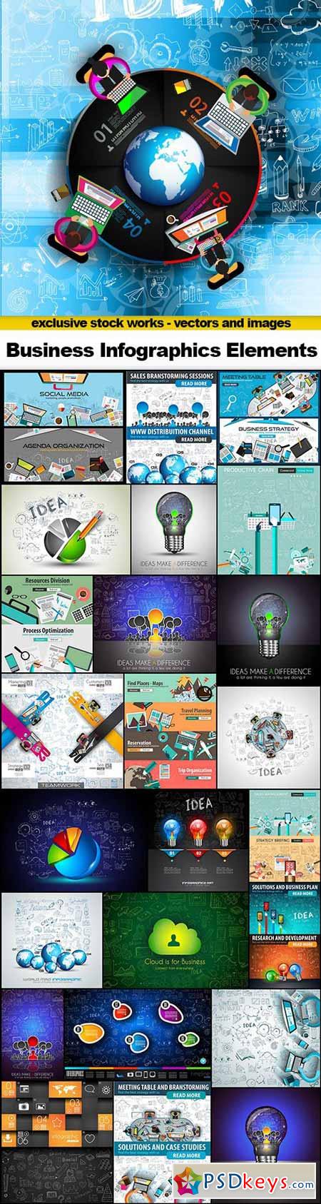 Business Infographics Elements - 25x EPS