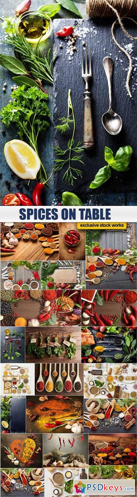 Spices on Table - 25x JPEGs