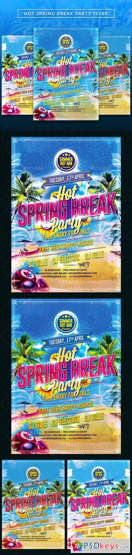 Hot Spring Break party Flyer 10928557