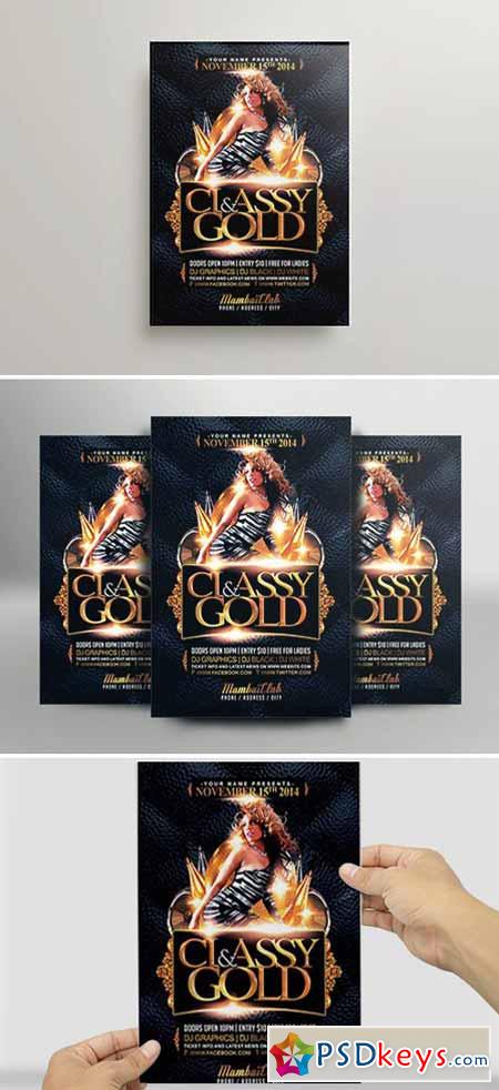 Classy And Gold Flyer Template