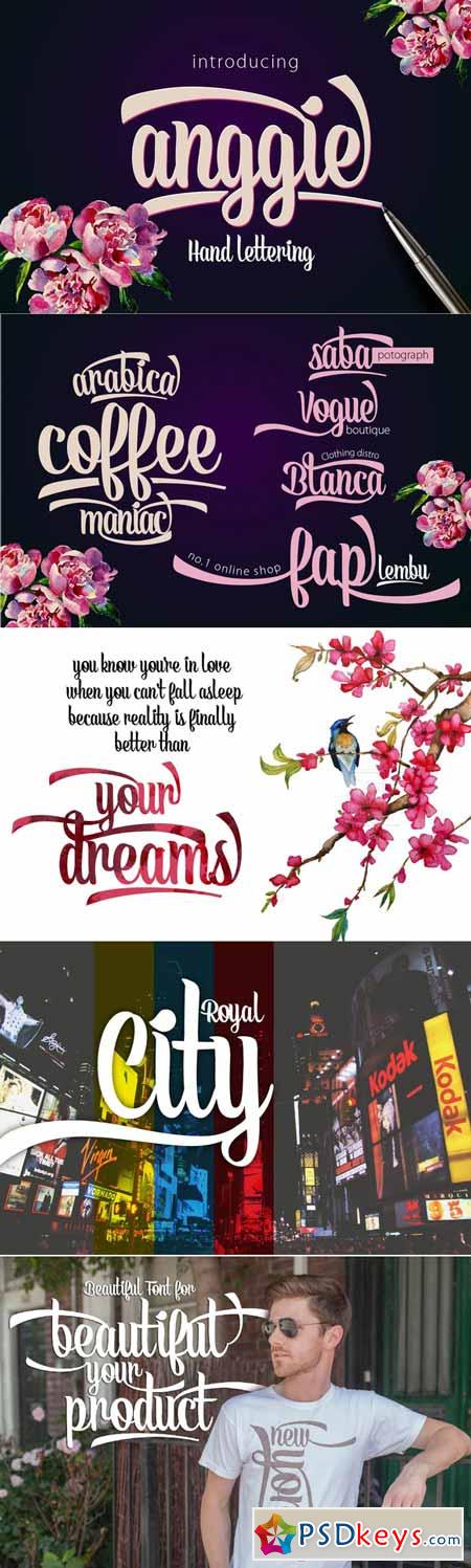 Anggie lettering typeface 288812