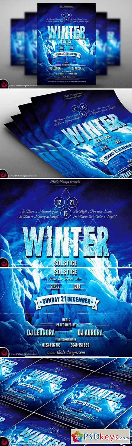 Winter Season Flyer Poster Template 86209