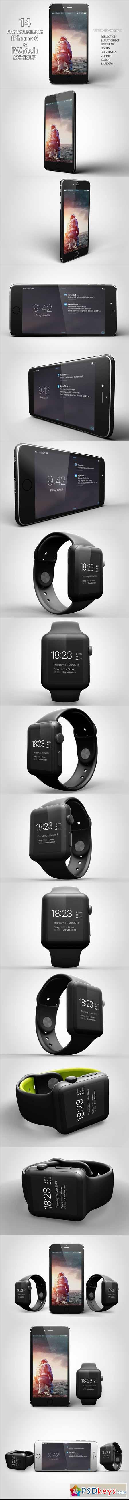 iPhone 6 & iWatch Mock Up 289721