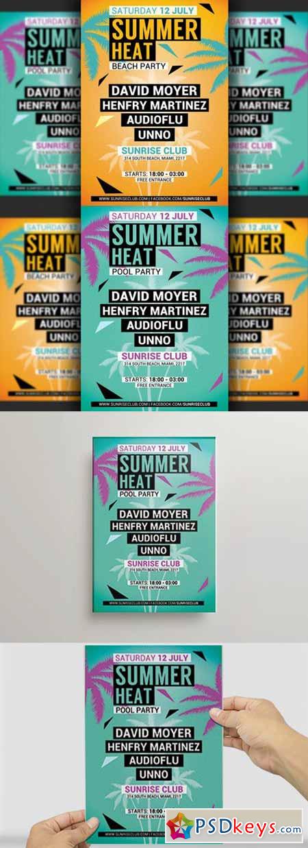 Minimal Summer Party Flyer Template 65987