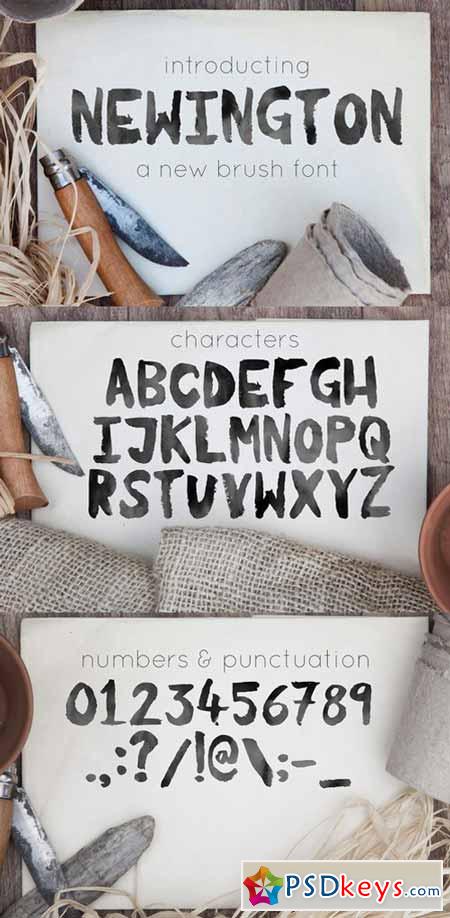 Newington, a brush font 291233